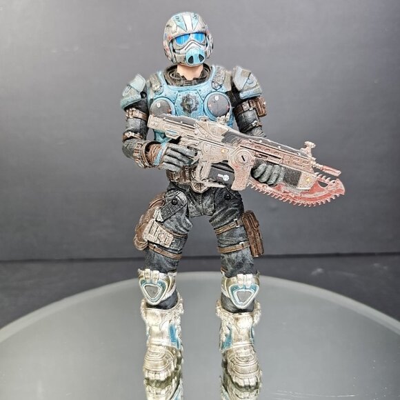 Neca Gears Of War 2 COG Soldier 7" Action Figure With Rifle Rare Collectible - Picture 2 of 15